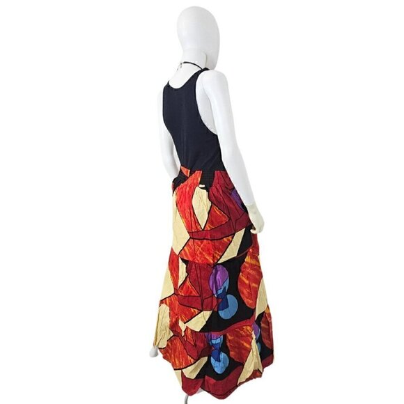 African Ankara Maxi Skirt - Picture 4 of 5